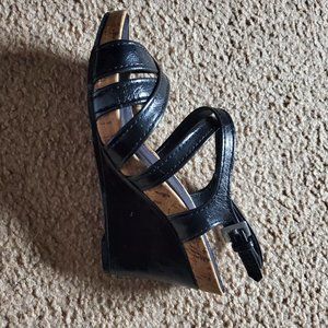A2 by Aerosoles black/cork sandals, size 7